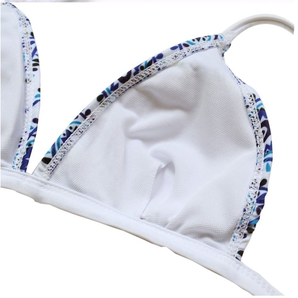 Boho blue and white print bikini - Picture 5 of 7